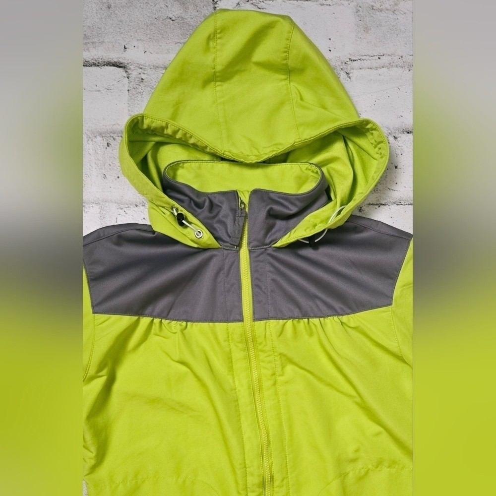 Nike Golf Lightweight Hooded Jacket Womens Small Lime Green Gray - Picture 8 of 10
